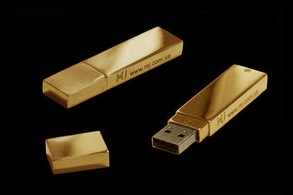 MJ - USB Flash Drive Gold Classical Edition - Solid Ingot Gold 24 Carat